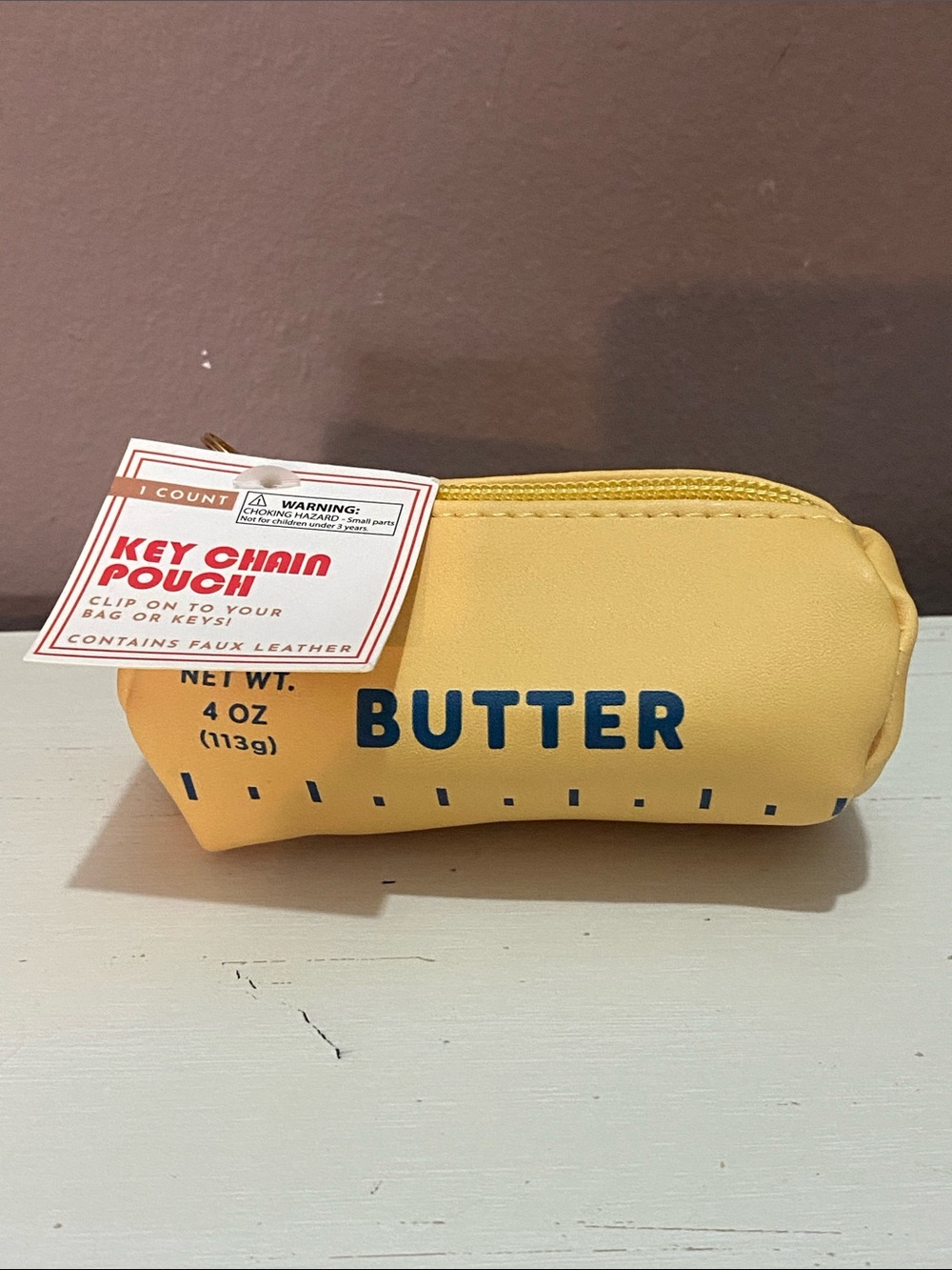 Butter - Faux Leather Key Chain/ Bag Clip Pouch